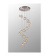 Marshall 60cm Pendant 16 x G9 Satin Nickel Iridescent Plated Glass-3