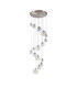 Marshall 60cm Pendant 16 x G9 Satin Nickel Iridescent Plated Glass-4