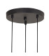 Marshall 31cm Round Pendant 3 x G9 Satin Black/Amber Plated-5
