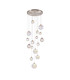 Marshall 60cm Pendant 16 x G9 Satin Nickel Iridescent Plated Glass-5