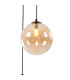 Marshall 31cm Round Pendant 3 x G9 Satin Black/Amber Plated-7