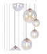 Marshall 60cm Pendant 16 x G9 Satin Nickel Iridescent Plated Glass-8