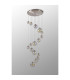 Marshall 60cm Pendant 16 x G9 Satin Nickel Iridescent Plated Glass-11