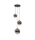 Marshall 31cm Round Pendant 3 x G9 Satin Black/Chrome Plated-1