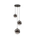 Marshall 31cm Round Pendant 3 x G9 Satin Black/Chrome Plated-4