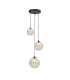 Marshall 31cm Round Pendant 3 x G9 Satin Black/Iridescent Plated-1