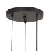Marshall 31cm Round Pendant 3 x G9 Satin Black/Chrome Plated-5