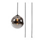 Marshall 31cm Round Pendant 3 x G9 Satin Black/Chrome Plated-6