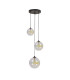 Marshall 31cm Round Pendant 3 x G9 Satin Black/Iridescent Plated-4