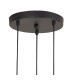 Marshall 31cm Round Pendant 3 x G9 Satin Black/Iridescent Plated-5
