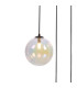 Marshall 31cm Round Pendant 3 x G9 Satin Black/Iridescent Plated-6