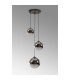 Marshall 31cm Round Pendant 3 x G9 Satin Black/Chrome Plated-9