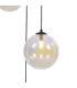 Marshall 31cm Round Pendant 3 x G9 Satin Black/Iridescent Plated-7