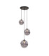 Marshall 31cm Round Pendant 3 x G9 Satin Black/Smoke Plated-1