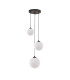 Marshall 31cm Round Pendant 3 x G9 Satin Black/Opal-4