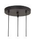 Marshall 31cm Round Pendant 3 x G9 Satin Black/Opal-5