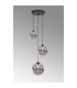 Marshall 31cm Round Pendant 3 x G9 Satin Black/Smoke Plated-3