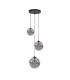 Marshall 31cm Round Pendant 3 x G9 Satin Black/Smoke Plated-4