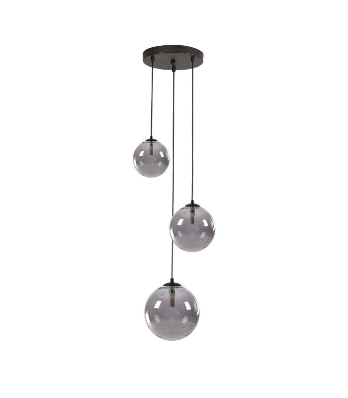Marshall 31cm Round Pendant 3 x G9 Satin Black/Smoke Plated-4
