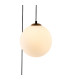 Marshall 31cm Round Pendant 3 x G9 Satin Black/Opal-7
