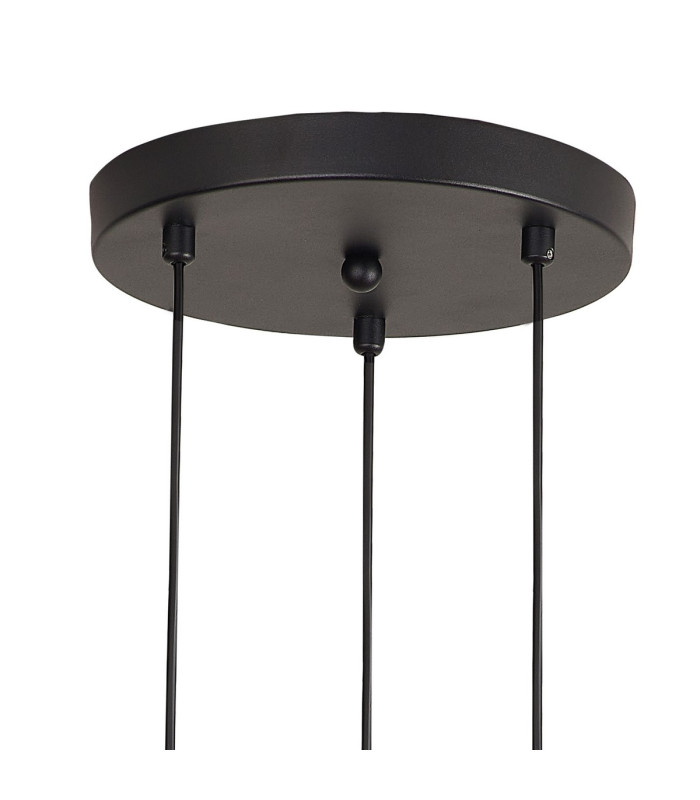 Marshall 31cm Round Pendant 3 x G9 Satin Black/Smoke Plated-5