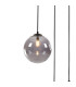 Marshall 31cm Round Pendant 3 x G9 Satin Black/Smoke Plated-6