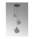 Marshall 31cm Round Pendant 3 x G9 Satin Black/Smoke Plated-9