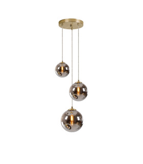 Marshall 31cm Round Pendant 3 x G9 Satin Gold/Chrome Plated-1