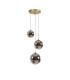 Marshall 31cm Round Pendant 3 x G9 Satin Gold/Chrome Plated-4