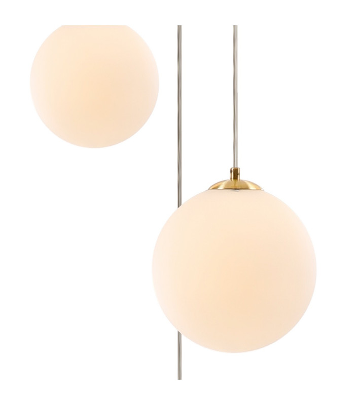 Marshall 31cm Round Pendant 3 x G9 Satin Gold/Opal-6