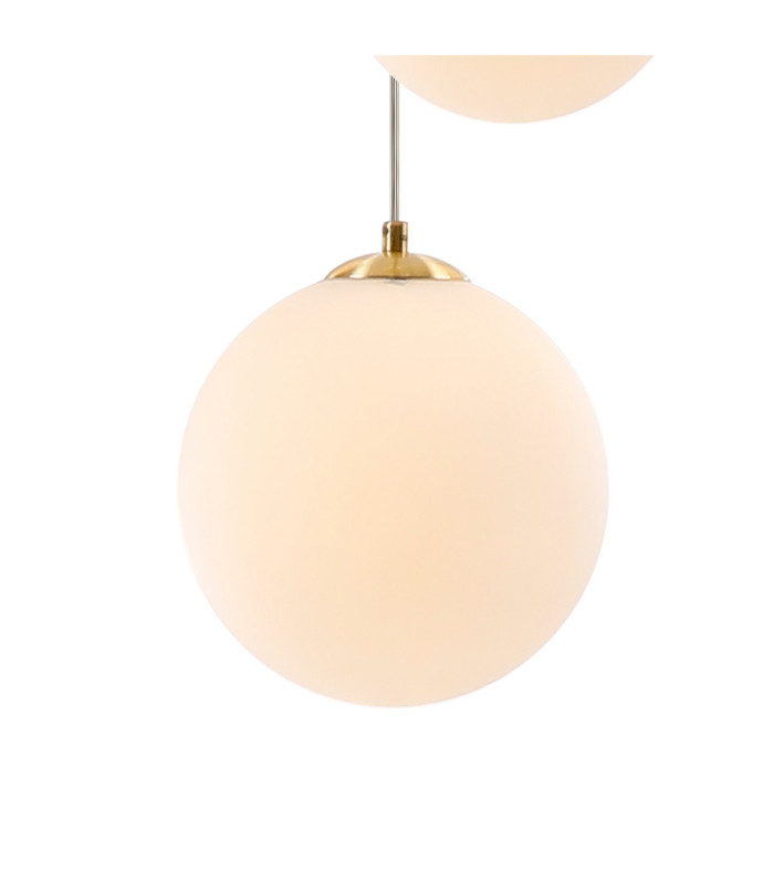 Marshall 31cm Round Pendant 3 x G9 Satin Gold/Opal-7