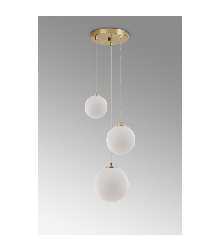 Marshall 31cm Round Pendant 3 x G9 Satin Gold/Opal-8