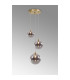 Marshall 31cm Round Pendant 3 x G9 Satin Gold/Smoke Plated-3