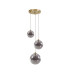 Marshall 31cm Round Pendant 3 x G9 Satin Gold/Smoke Plated-4