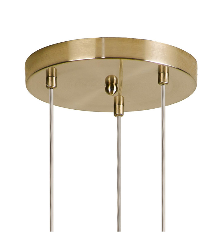 Marshall 31cm Round Pendant 3 x G9 Satin Gold/Smoke Plated-5