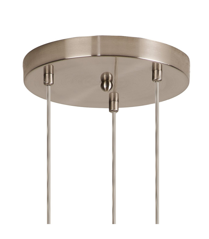 Marshall 31cm Round Pendant 3 x G9 Satin Nickel/Amber Plated-5