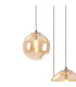 Marshall 31cm Round Pendant 3 x G9 Satin Nickel/Amber Plated-6