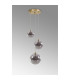 Marshall 31cm Round Pendant 3 x G9 Satin Gold/Smoke Plated-8