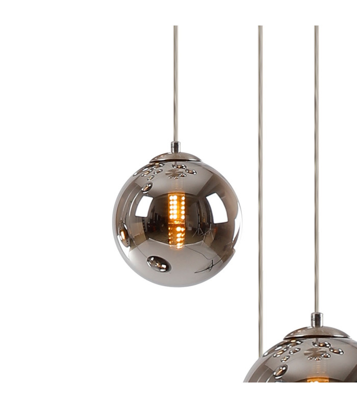 Marshall 31cm Round Pendant 3 x G9 Satin Nickel/Chrome Plated-6