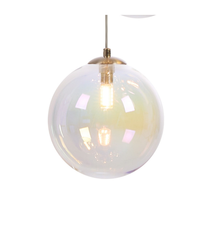 Marshall 31cm Round Pendant 3 x G9 Satin Nickel/Iridescent Plated-8