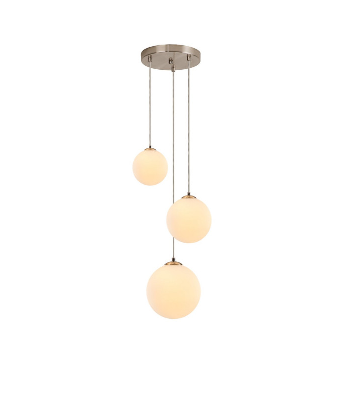Marshall 31cm Round Pendant 3 x G9 Satin Nickel/Opal-1