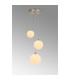 Marshall 31cm Round Pendant 3 x G9 Satin Nickel/Opal-3