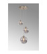 Marshall 31cm Round Pendant 3 x G9 Satin Nickel/Smoke Plated-3