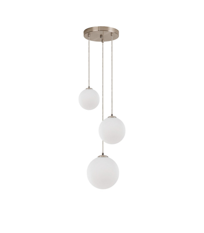 Marshall 31cm Round Pendant 3 x G9 Satin Nickel/Opal-4