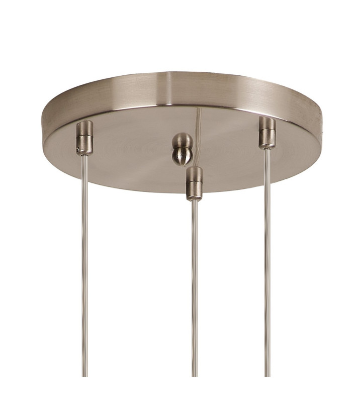 Marshall 31cm Round Pendant 3 x G9 Satin Nickel/Smoke Plated-5