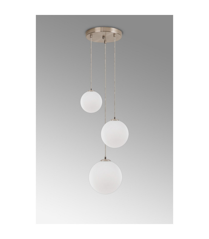 Marshall 31cm Round Pendant 3 x G9 Satin Nickel/Opal-8