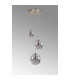 Marshall 31cm Round Pendant 3 x G9 Satin Nickel/Smoke Plated-8