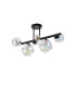 Marshall Semi Flush Ceiling Light 6 x G9 Satin Black Iridescent Plated Glass-4