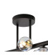 Marshall Semi Flush Ceiling Light 6 x G9 Satin Black Iridescent Plated Glass-5