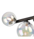 Marshall Semi Flush Ceiling Light 6 x G9 Satin Black Iridescent Plated Glass-6